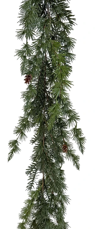 Girlanda świąteczna Larix zielona z szyszkami, 180 cm