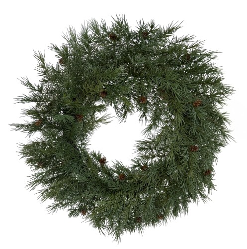 Wianek świąteczny Larix zielony z szyszkami, 80 cm