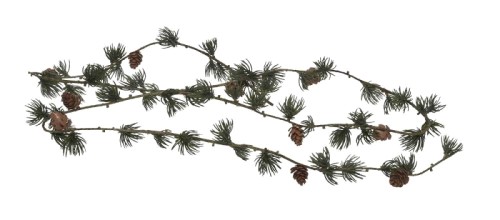 Girlanda sosnowa PVC z szyszkami, zielona, 190 cm