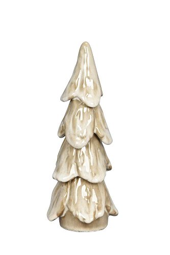 Choinka ceramiczna kremowo-brązowa, dekoracyjna