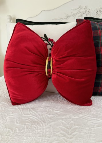 Poduszka - kokarda, czerwona