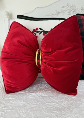 Poduszka - kokarda, czerwona