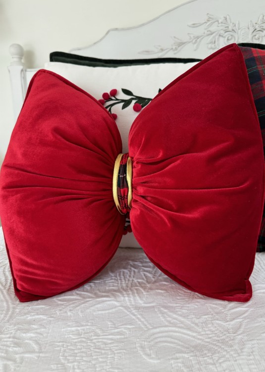 Poduszka - kokarda, czerwona