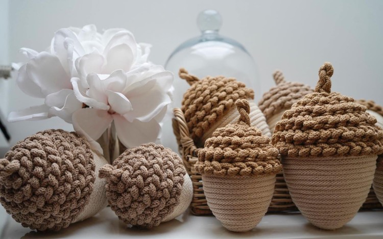 Żołądź ozdobny w kolorze cappuccino 7