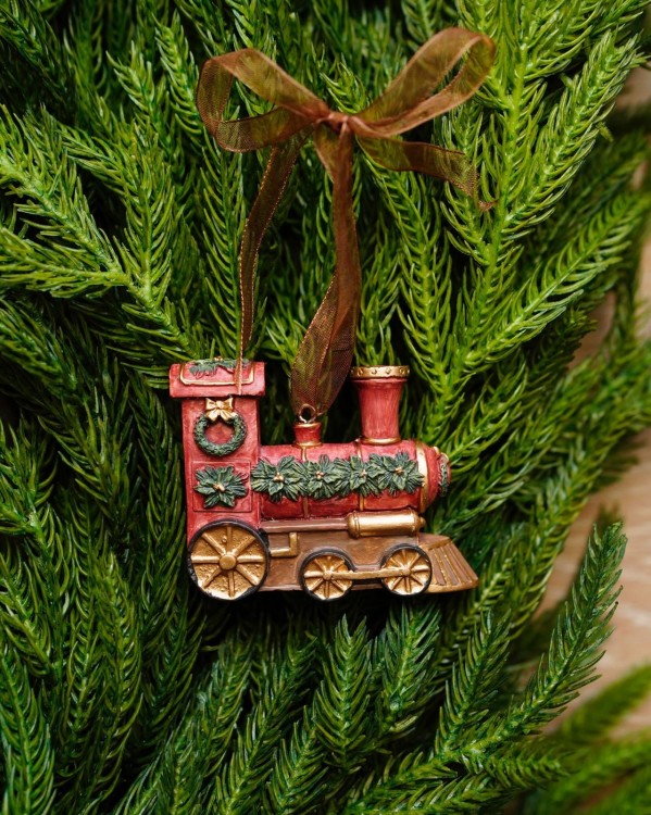 Lokomotywa ozdoba choinkowa