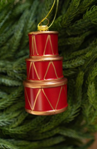 Ozdoba choinkowa perkusja