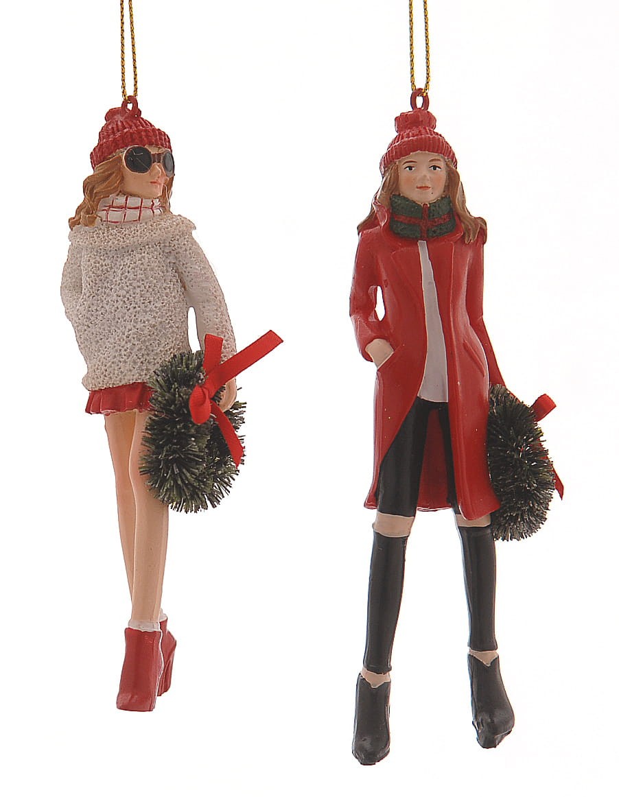 Zawieszka współczesna dziewczyna, 2 szt. 12 cm