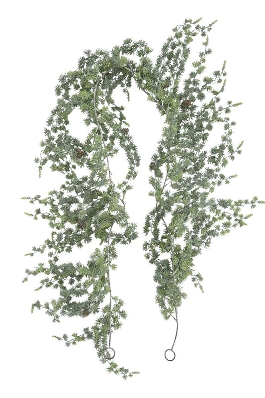 Girlanda cedrowa dekoracyjna z efektem szronu, dł. 180 cm