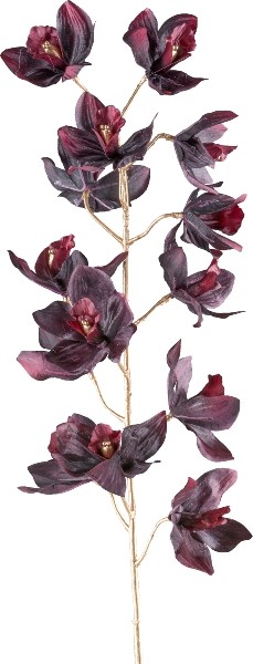 Gałązka dekoracyjna Storczyk Cymbidium, ciemnoczerwony, dł. 93 cm