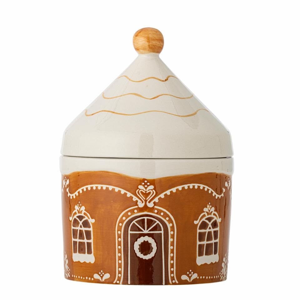 Pojemnik Piernikowy Domek ceramiczny z przykrywką