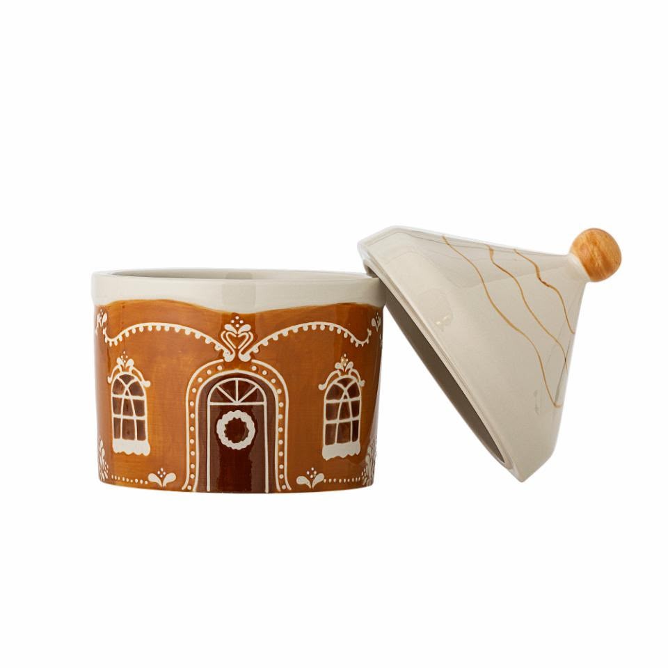 Pojemnik Piernikowy Domek ceramiczny z przykrywką