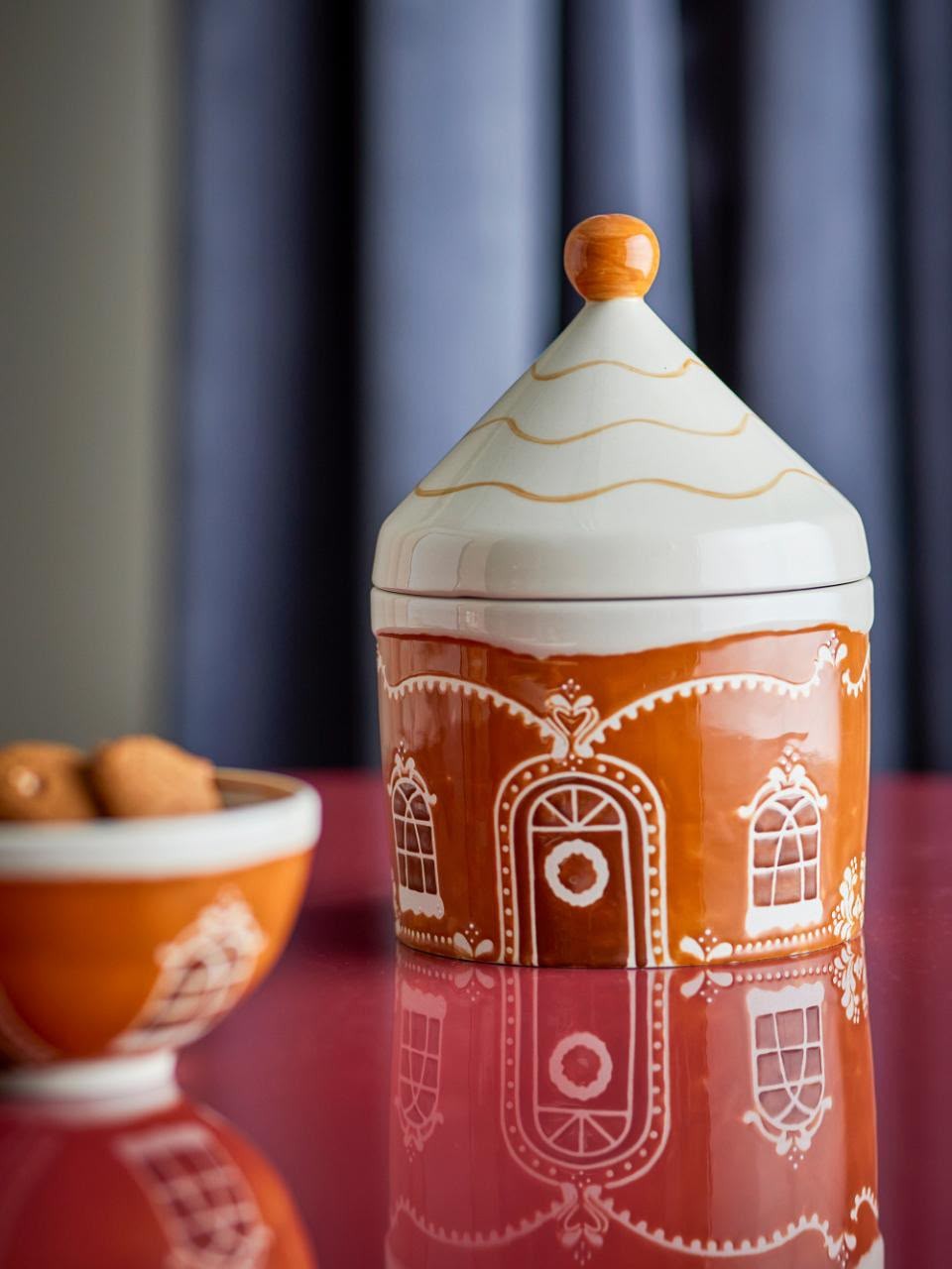 Pojemnik Piernikowy Domek ceramiczny z przykrywką