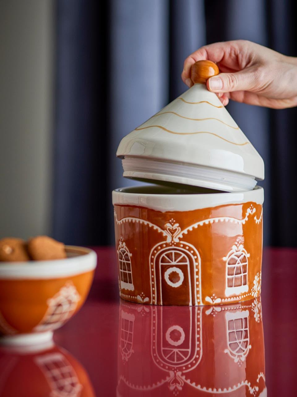 Pojemnik Piernikowy Domek ceramiczny z przykrywką