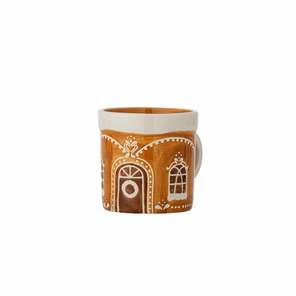 Kubek Piernikowy Domek ceramiczny, brązowy 2szt.