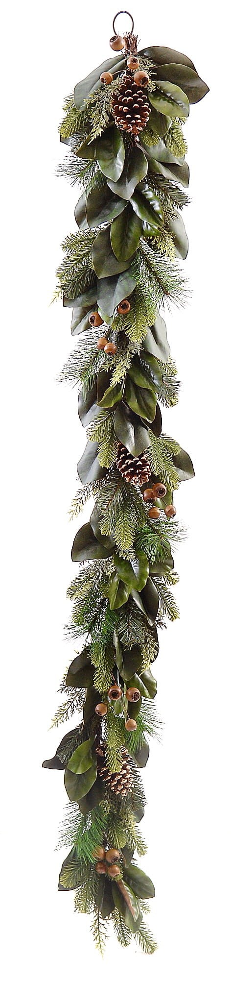 Girlanda z dodatkiem liści magnolii, 160cm